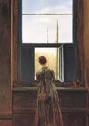 Caspar David Friedrich Woman at the Window (mk10) Germany oil painting artist